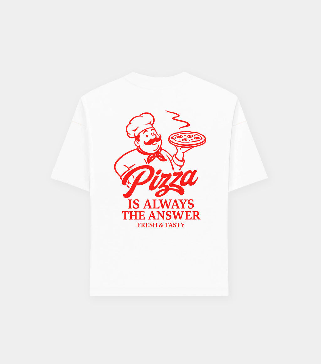 PIZZA IS THE ANSWER TEE